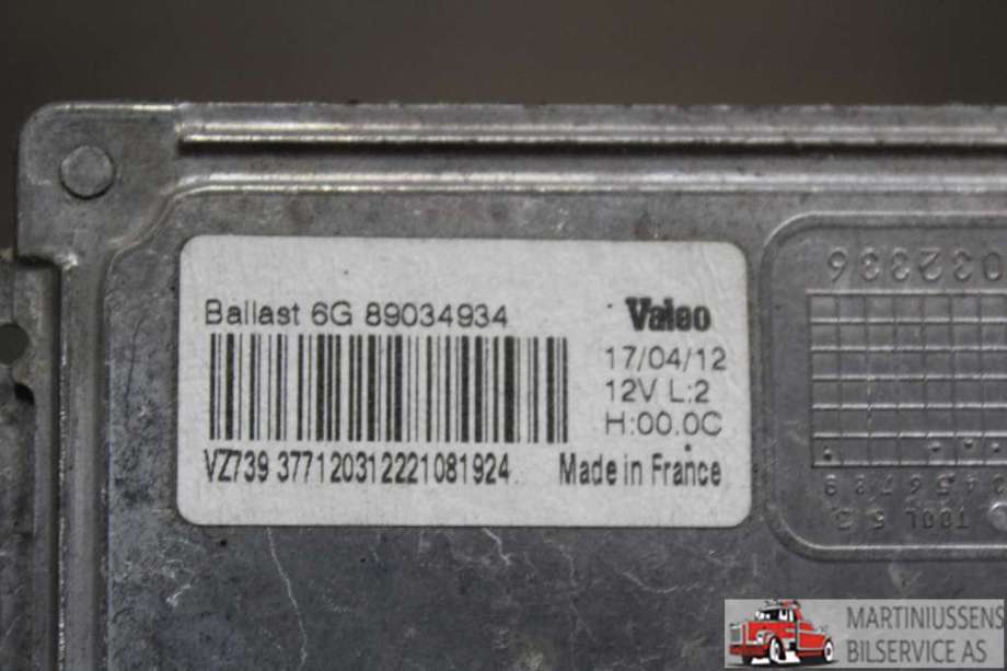 Styreenhet xenon/ballast til Peugeot 508 2011-2014 (Type I, Fase 1)  (PEUGEOT||6G 89034934)