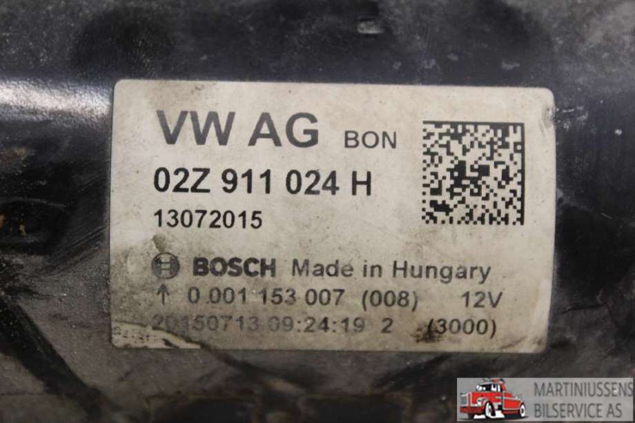 Starter diesel til VW Caddy 2015-2020 (Type III, Fase 3)  (VOLKSWAGEN||02Z 911 024 H)