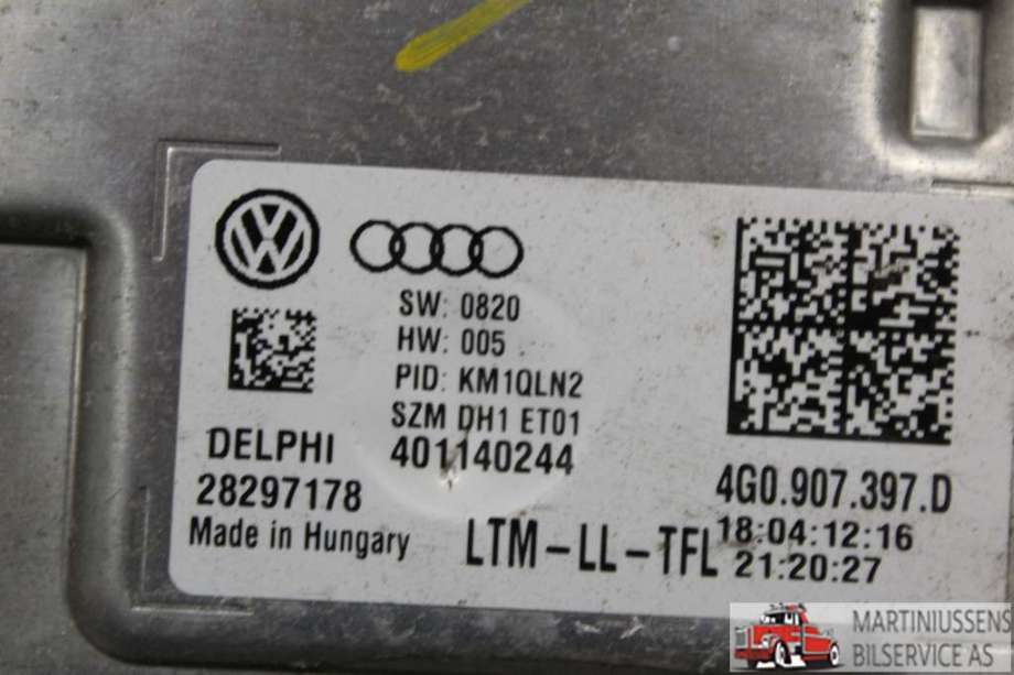 Styreenhet xenon/ballast til Audi A4 2007-2014 (Type IV) (B8) (B8) (AUDI||4G0.907.397.D)