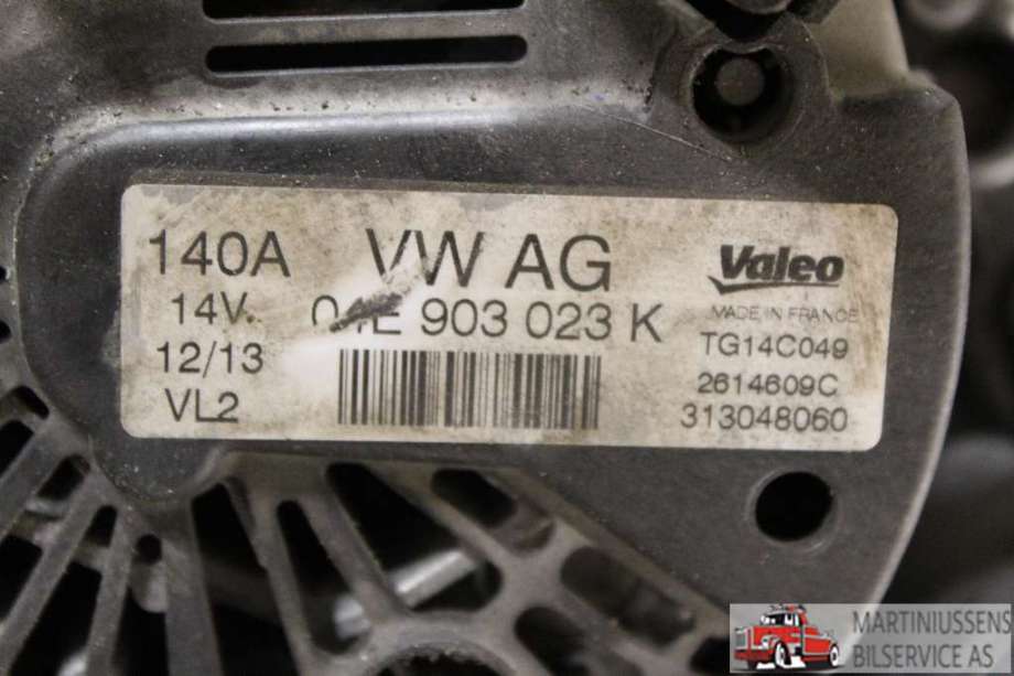 Dynamo til Audi A3 2012-2016 (Type III, Fase 1)  (AUDI||04E 903 023 K)