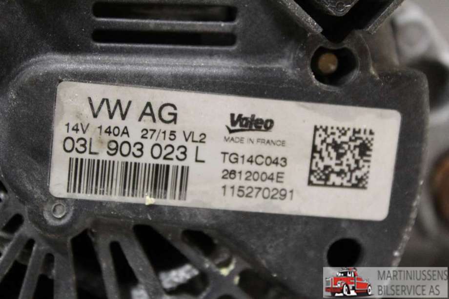 Dynamo til VW Caddy 2015-2020 (Type III, Fase 3)  (VOLKSWAGEN||03L 903 023 L)