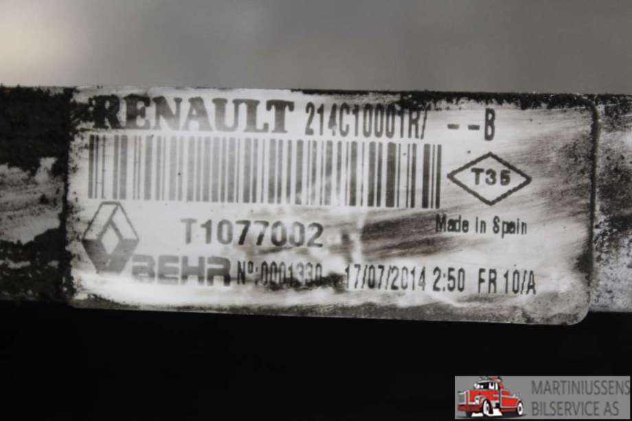 Radiator (manuell gir) til Renault Master 2014-->> (Type III, Fase 2)  (RENAULT||214C10001R)