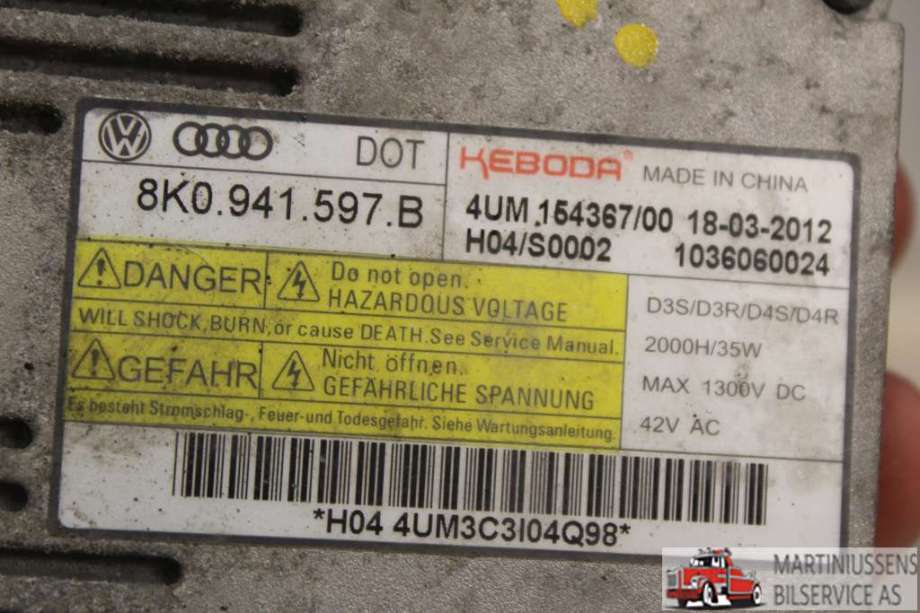 Styreenhet xenon/ballast til VW Golf VII 2012-2017 (Fase 1)  (VOLKSWAGEN|8K0.941.597.B|)