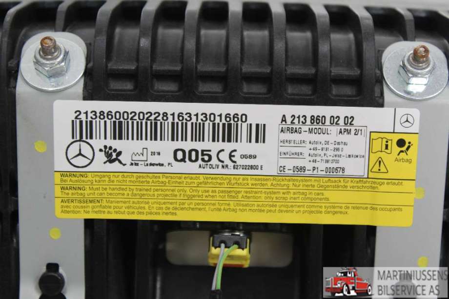 Airbag passasjer til Mercedes E-Klasse 2016-2023 (W213) (W213) (MERCEDES||A 213 860 02 02)