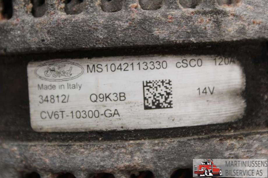 Dynamo til Ford Focus 2011-2014 (Type III, Fase 1)  (FORD|CV6T-10300-GA||MS1042113330)