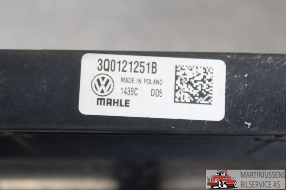 Radiator (automat gir) til VW e-Golf 2017-2020 (Fase 2)  (VOLKSWAGEN||3Q0121251B)