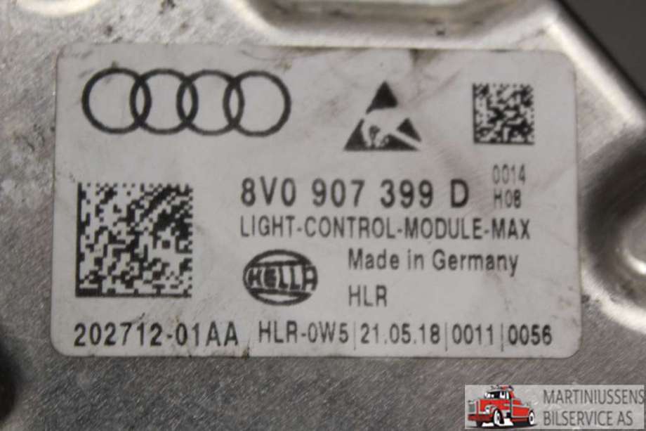 Styreenhet xenon/ballast til VW e-Golf 2017-2020 (Fase 2)  (VOLKSWAGEN|8V0 907 399 D|)