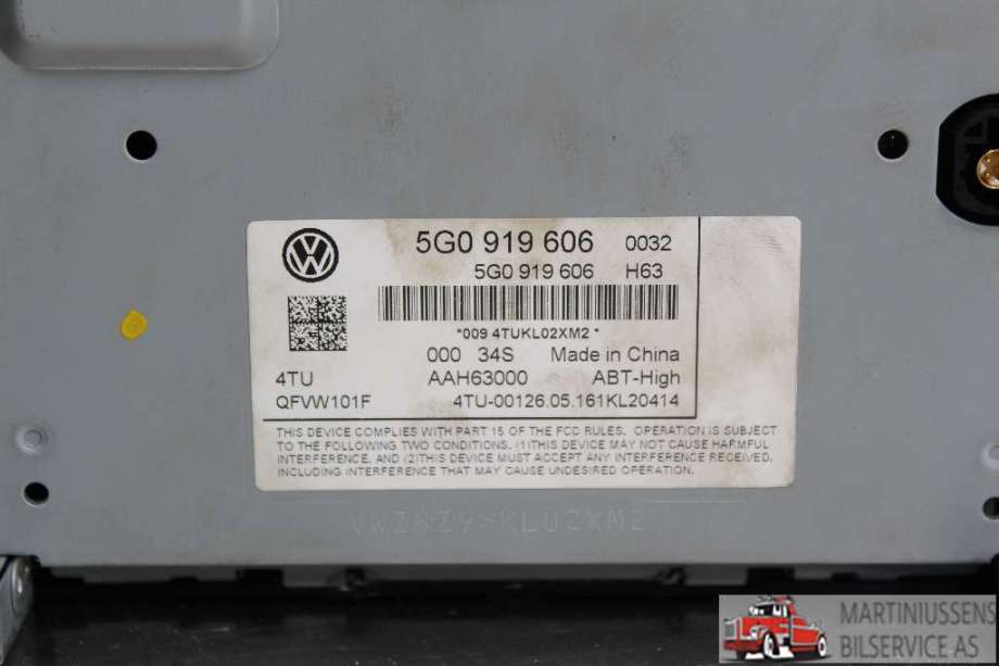 Instrument kjørecomputer til VW Tiguan 2016-2020 (Type II, Fase 1)  (VOLKSWAGEN||5G0 919 606)