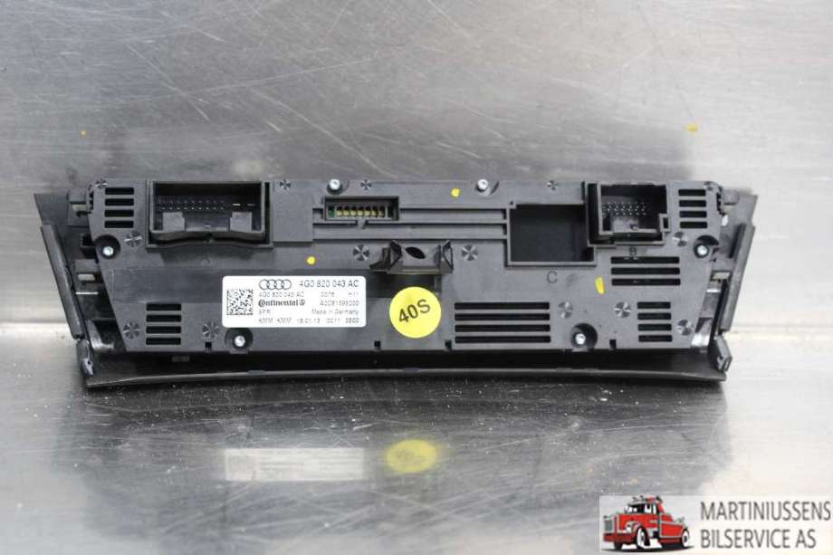 Varmeapparat betjening til Audi A6 2011-2014 (Type IV, Fase 1) (C7) (C7) (AUDI||4G0 820 043 AC)