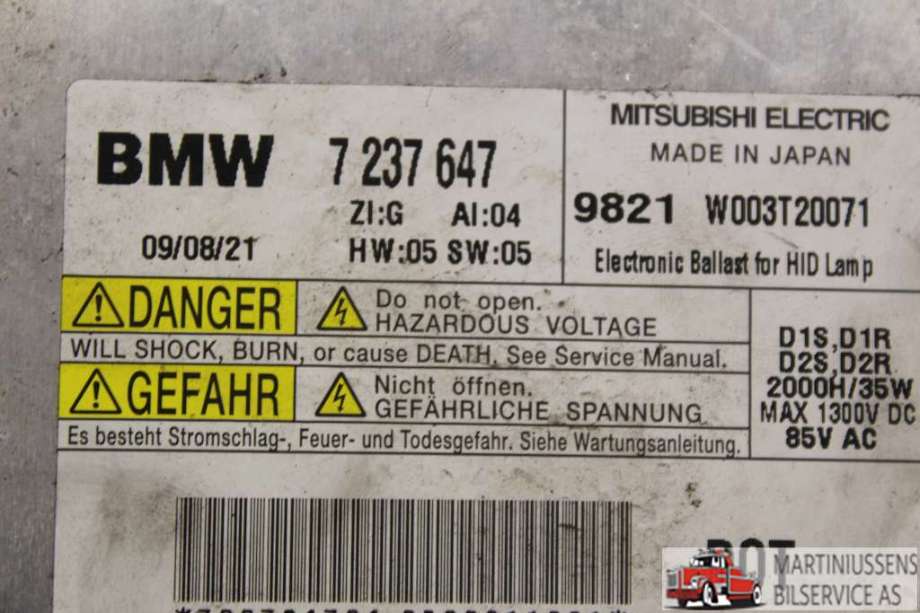 Styreenhet xenon/ballast til BMW 7-Serie 2009-2015 (F01/F02/F03/F04) (F01/F02/F03/F04) (BMW||7 237 647)