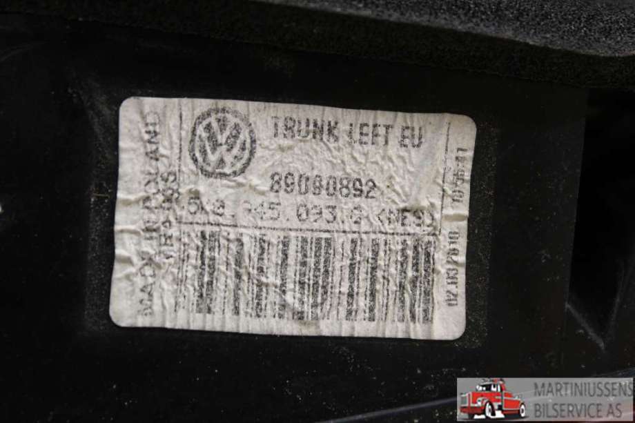 Baklykt venstre indre til VW Golf VI 2008-2012  (VOLKSWAGEN||5K0 945 093 G)