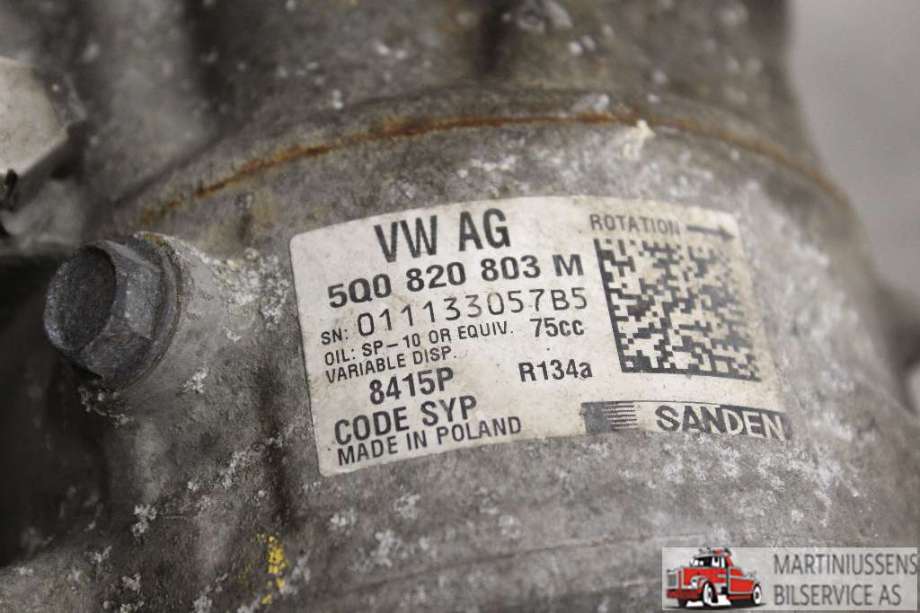 Aircondition kompressor til VW Crafter 2016-->> (Type II)  (VOLKSWAGEN|5Q0 820 803 M|)