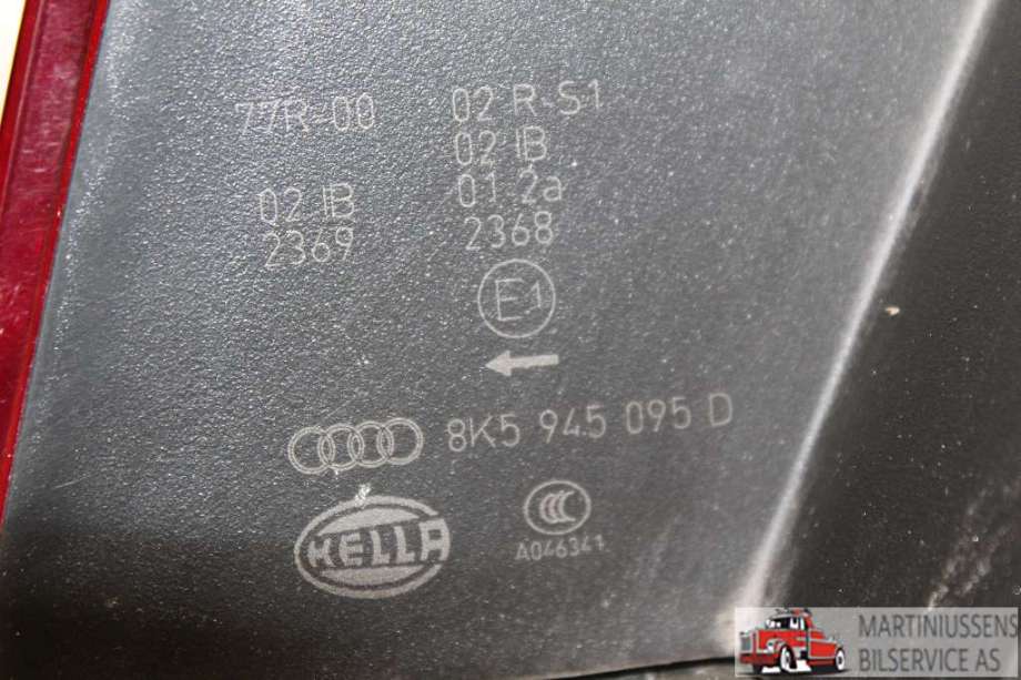 Baklykt venstre til Audi A4 2007-2014 (Type IV) (B8) (B8) (AUDI||8K5 945 095 D)