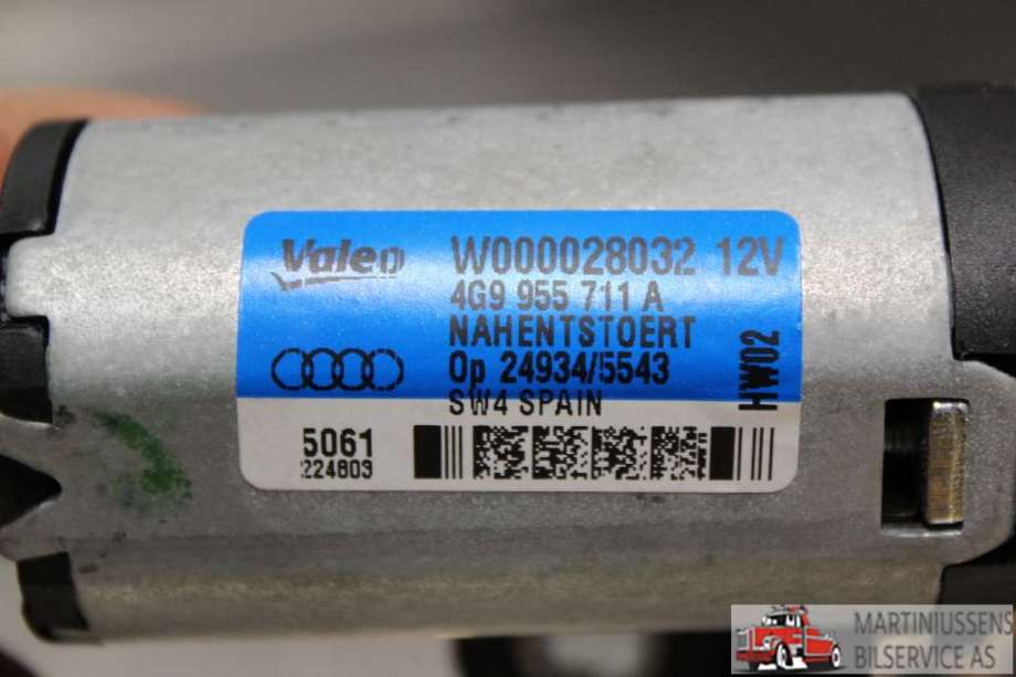 Viskermotor bakrute til Audi A1 2010-2014 (Type I, Fase 1)  (AUDI||4G9 955 711 A)