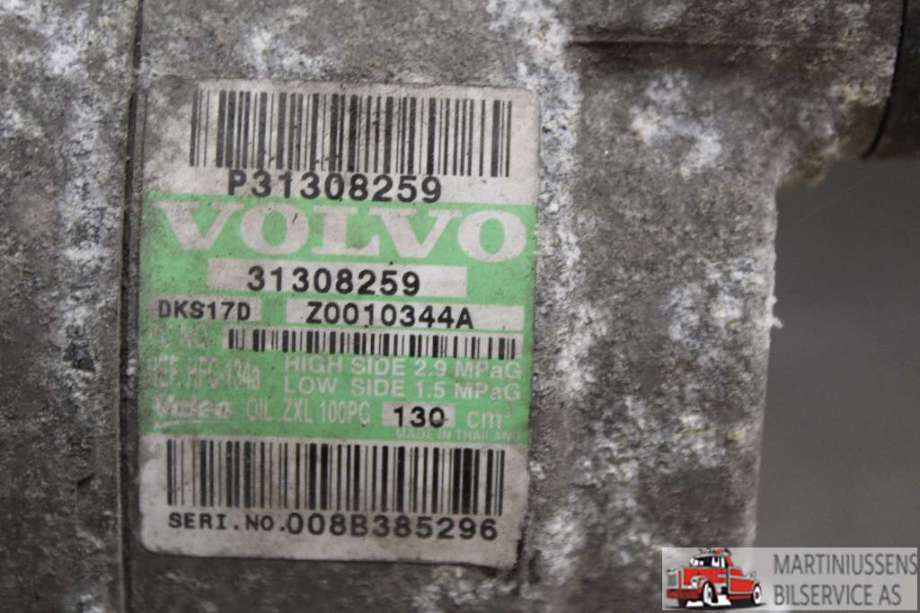 Aircondition kompressor til Volvo XC90 2007-2014 (Type I, Fase 2)  (VOLVO||31308259)