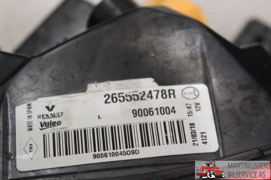 Baklykt venstre til Renault Kadjar 2015-->>  (RENAULT||265552478R)