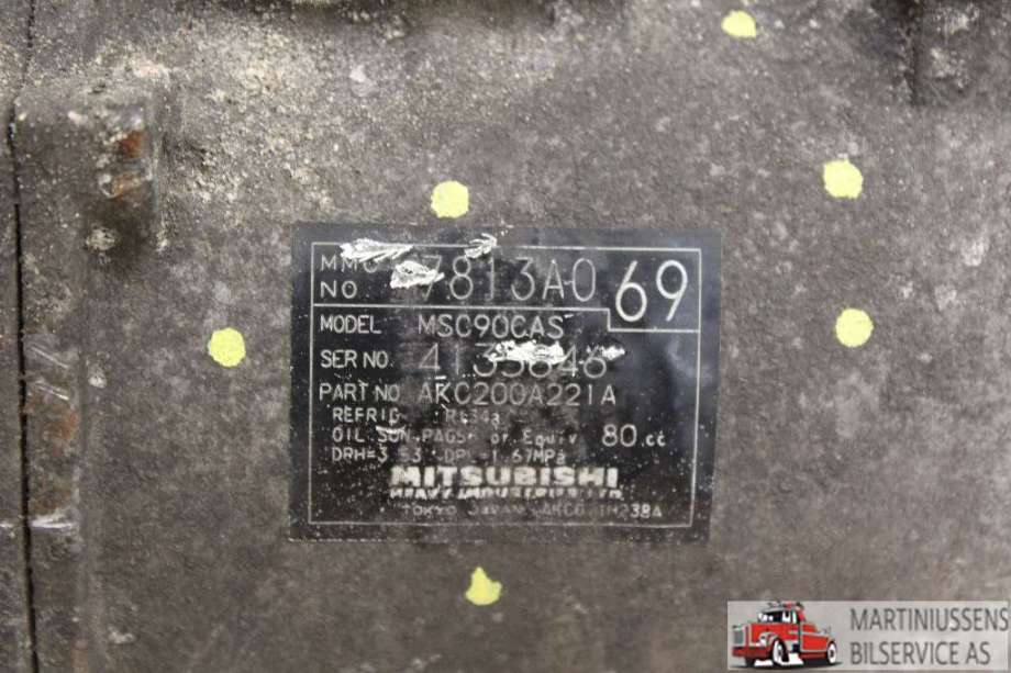Aircondition kompressor til Mitsubishi Outlander 2010-2012 (Type II, Fase 2)  (MITSUBISHI||7813A069)