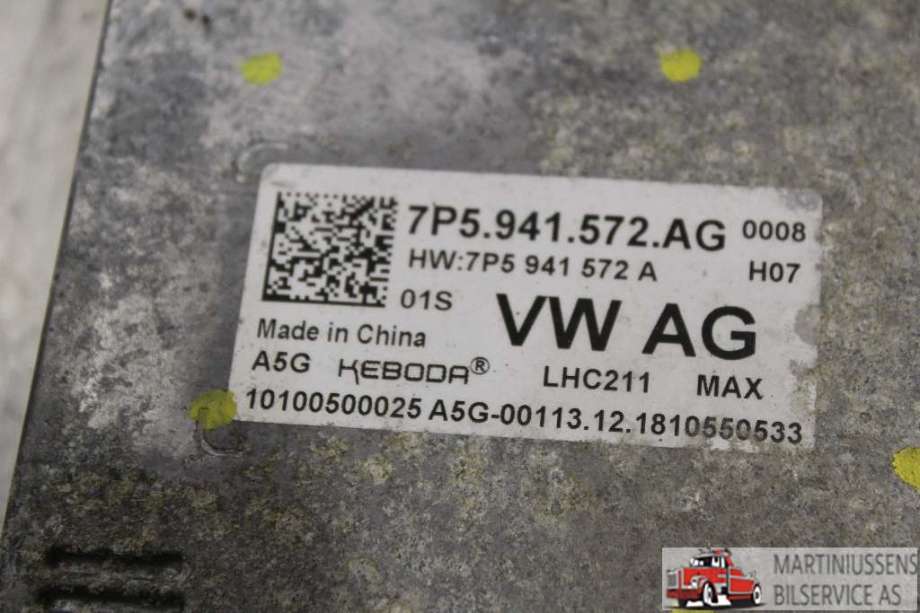 Styreenhet xenon/ballast til VW e-Golf 2017-2020 (Fase 2)  (VOLKSWAGEN||7P5.941.572.AG)