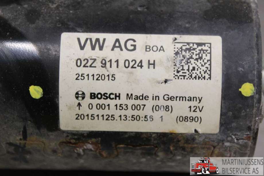Starter diesel til VW Caddy 2015-2020 (Type III, Fase 3)  (VOLKSWAGEN||02Z 911 024 H)