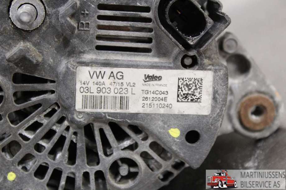 Dynamo til VW Caddy 2015-2020 (Type III, Fase 3)  (VOLKSWAGEN||03L 903 023 L)