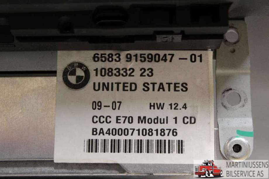 Bilstereo til BMW X5 2007-2013 (E70) (E70) (BMW||6583 9159047-01V)