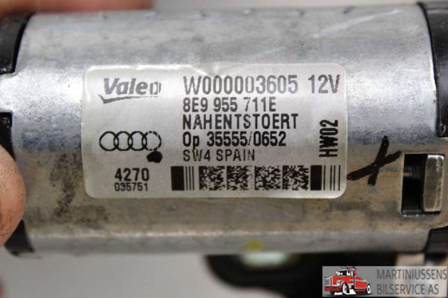 Viskermotor bakrute til Audi Q5 2008-2012 (Type I, Fase 1)  (AUDI||8E9 955 711E)