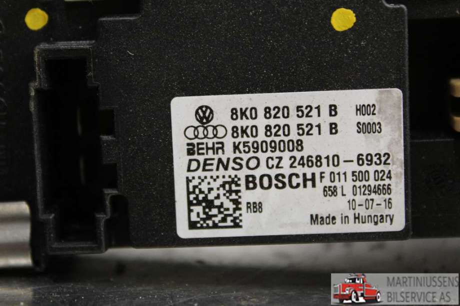Varmeapparat motstand til Audi Q5 2008-2012 (Type I, Fase 1)  (AUDI||8K0 820 521 B)