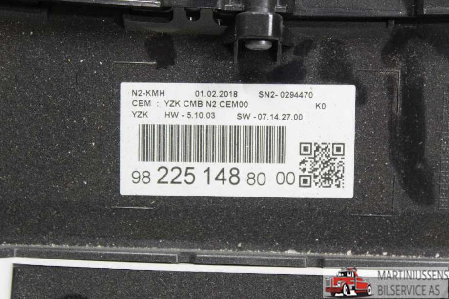 Speedometer til Toyota Proace 2016-->> (Type II)  (TOYOTA|98 225 148 80 00|)