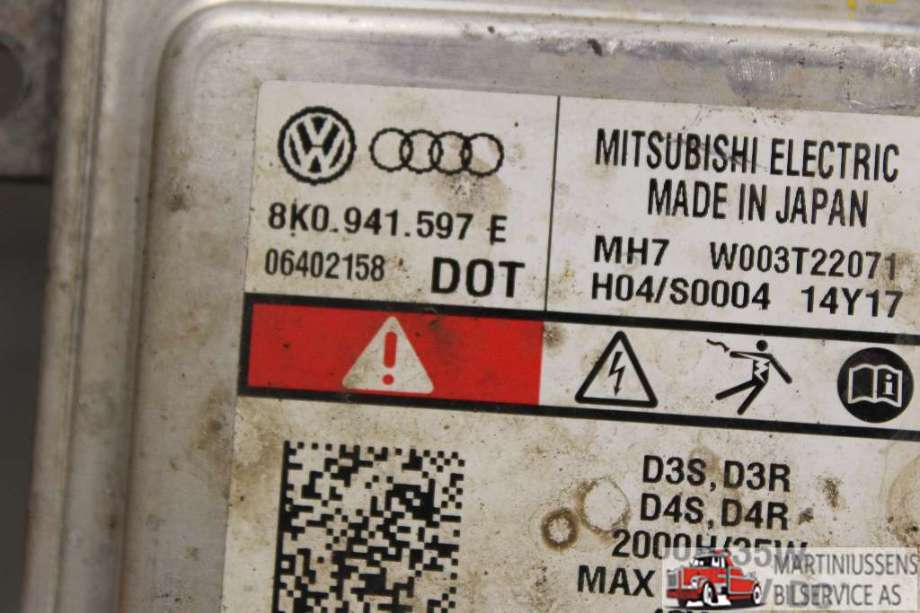 Styreenhet xenon/ballast til Audi A4 2007-2014 (Type IV) (B8) (B8) (AUDI|8K0941597E||8K0.941.597 E)