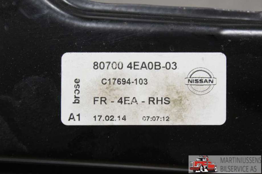 Ruteheis til Nissan Qashqai 2014-2021 (Type II)  (NISSAN||80700 4EA0B-02)