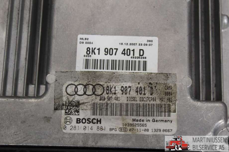 Styreenhet motor til Audi A5 2007-2016 (Type I)  (AUDI||8K1 907 401 D)