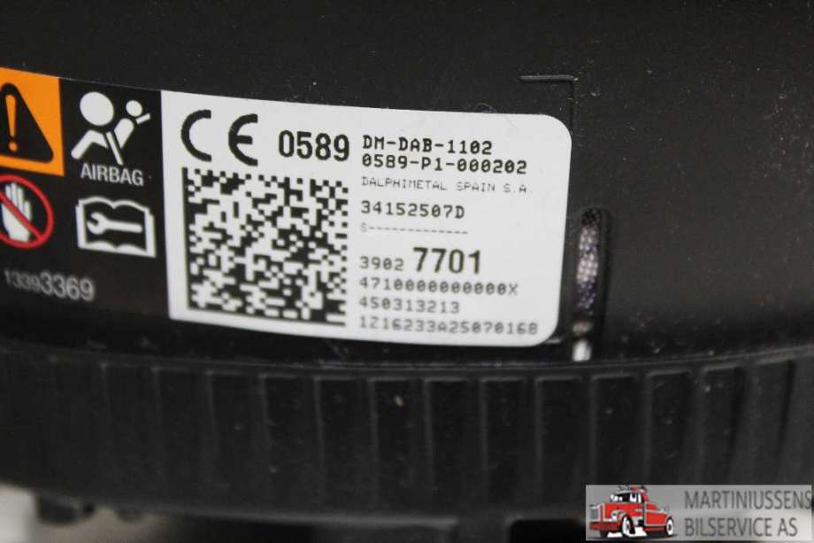 Airbag rattpute til Opel Corsa E 2015-2019  (OPEL||34152507D)