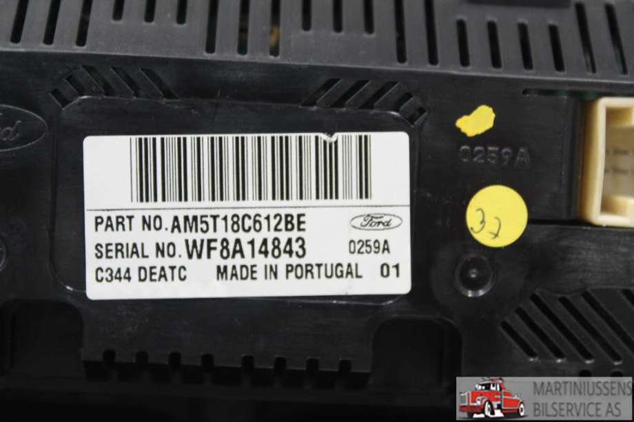 Varmeapparat betjening til Ford C-Max 2010-2015 (Type II, Fase 1)  (FORD||AM5T18C612BE)
