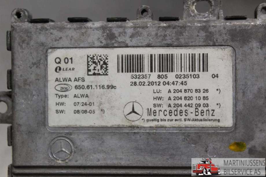 Styreenhet xenon/ballast til Mercedes GLK 2008-2015 (X204) (X204) (MERCEDES||A 204 870 83 26)
