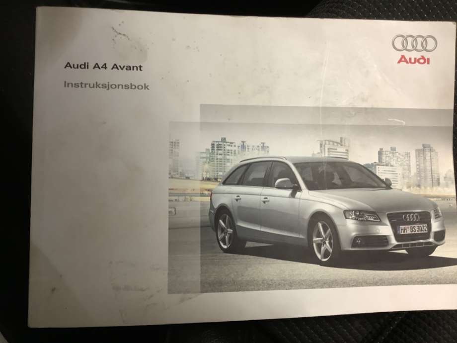 Instruksjonsbok til Audi A4, 2007-2014 (Type IV) (B8) (B8) (AUDI|)