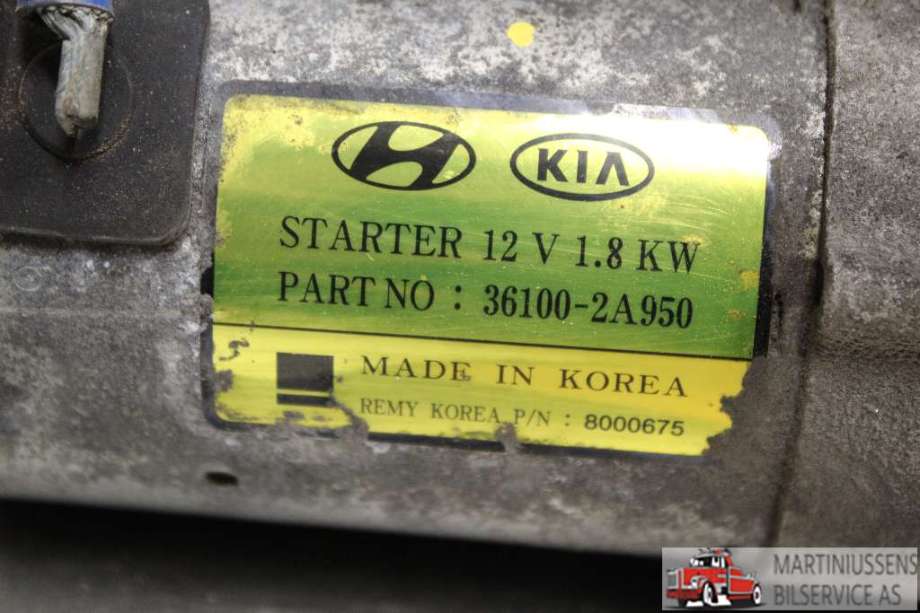 Starter diesel til Hyundai i30 2012-2017 (Type II)  (HYUNDAI||36100-2A950)