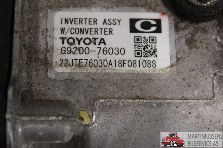 Inverter elbil til Toyota Auris 2015-2019 (Type II, Fase 2)  (TOYOTA||G9200-76030)