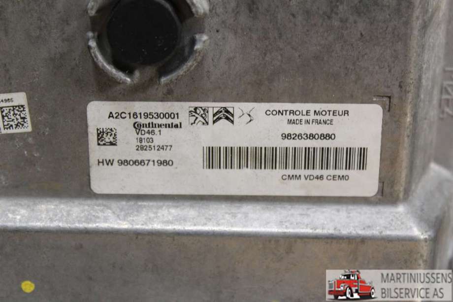Styreenhet motor til Peugeot 5008 2017-->> (Type II)  (PEUGEOT||A2C1619530001)