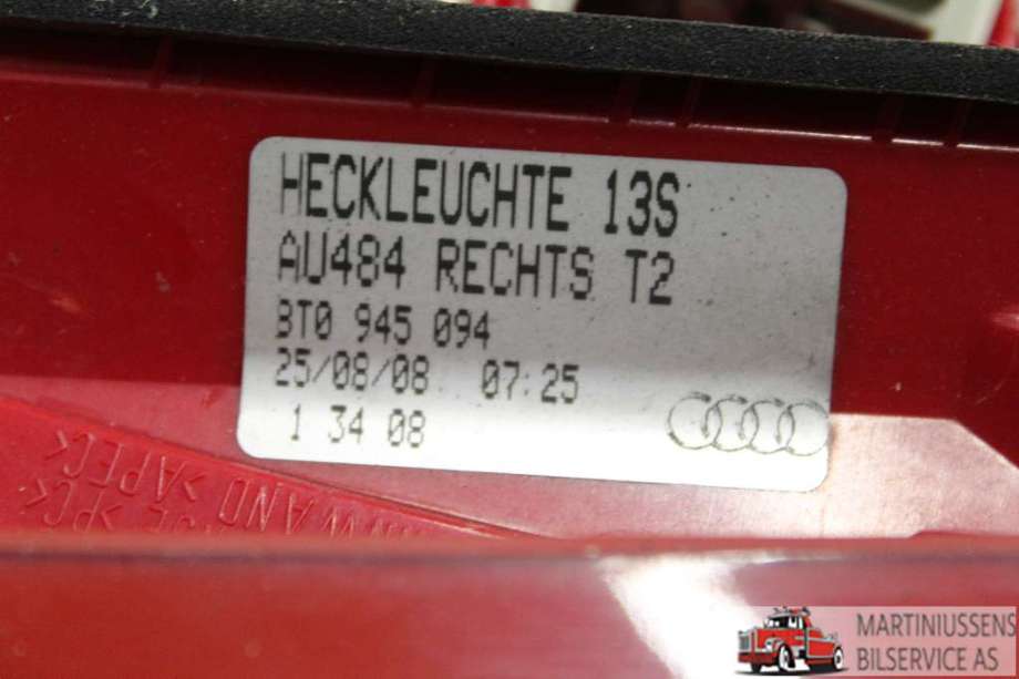Baklykt høyre indre til Audi A5 2007-2016 (Type I)  (AUDI||8T0 945 094)