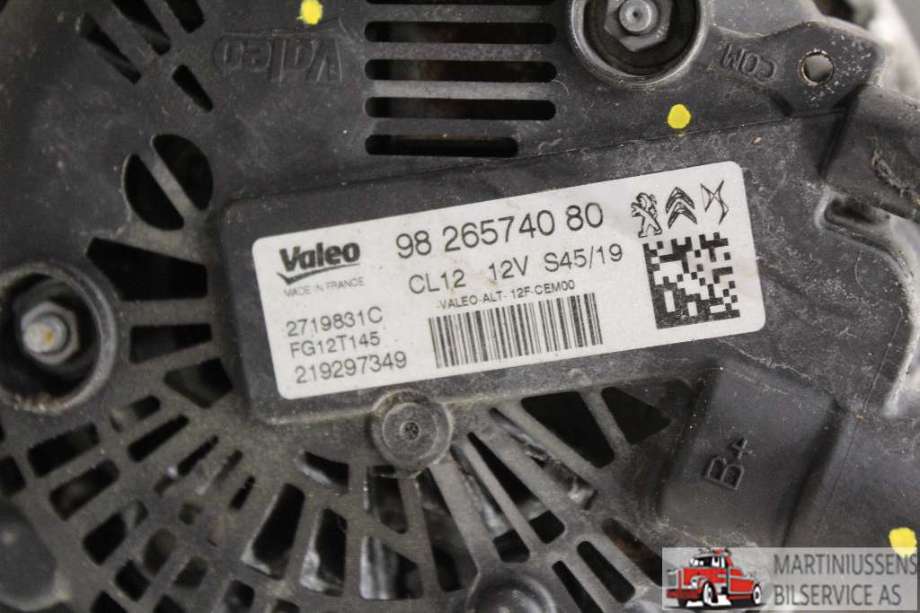 Dynamo til Citroën C3 2016-->> (Type III)  (CITROEN||98 265740 80)
