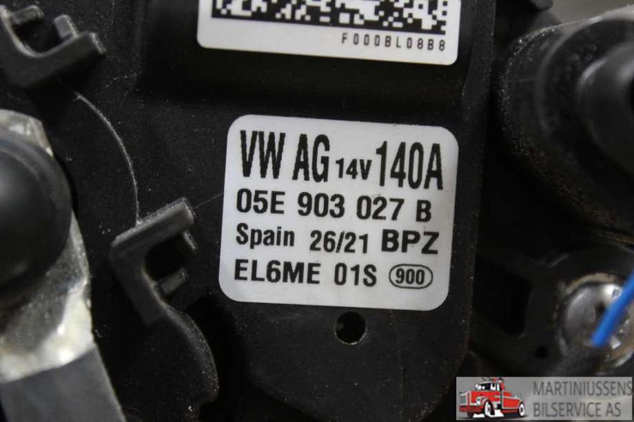 Dynamo til VW Polo 2017-2021 (Type VI, Fase 1) (WOLKSVAGEN||05E 903 027 B)