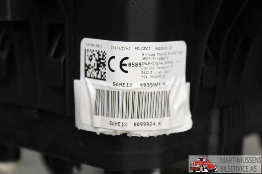 Airbag rattpute til Peugeot 3008 2016-->> (Type II) (PEUGEOT||98230181 ZD)