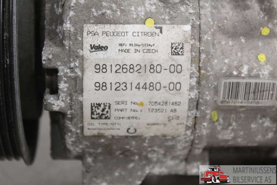 Aircondition kompressor til Peugeot 3008 2016-->> (Type II)  (PEUGEOT||9812682180-00)