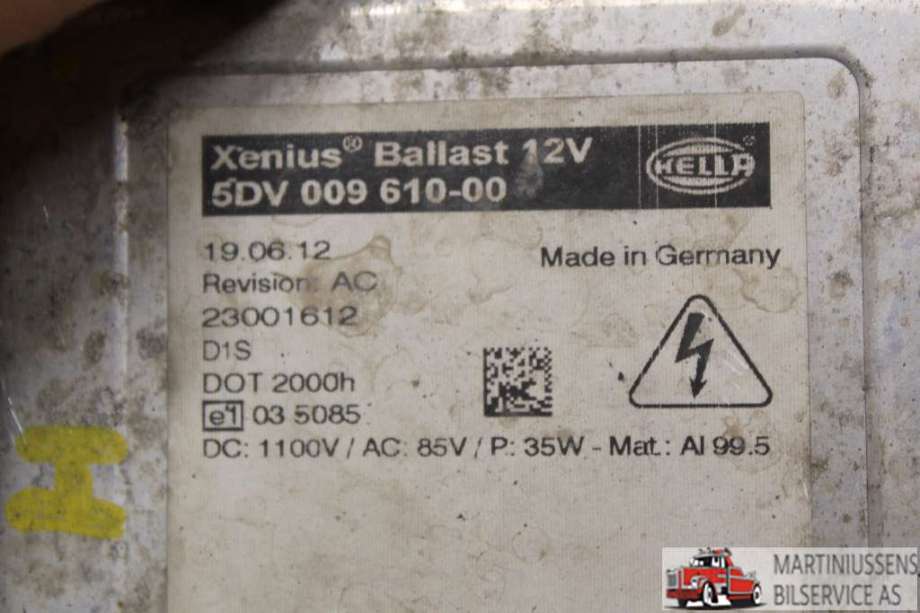 Styreenhet xenon/ballast til Mercedes Vito/Viano 2010-2014 (Fase 2) (W639) (W639) (MERCEDES||5DV 009 610-00)