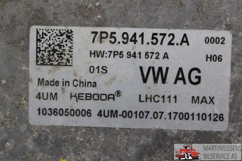 Styreenhet xenon/ballast til VW e-Golf 2017-2020 (Fase 2)  (VOLKSWAGEN|7P5.941.572.A||7P5 941 572 A)