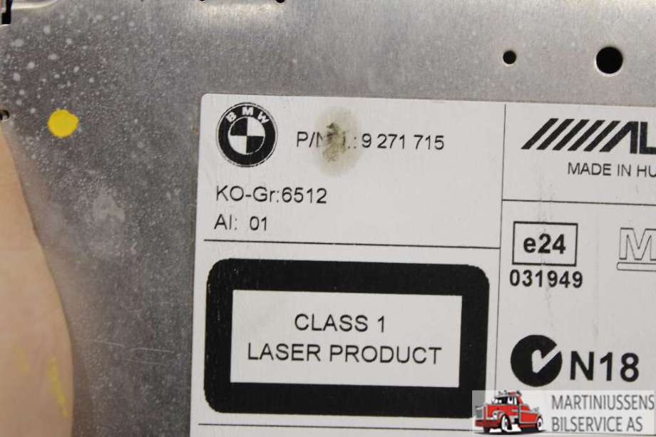 Bilstereo til BMW 1-Serie 2011-2015 (Fase 1) (F20/F21) (F20/F21) (BMW||KO-GR:6512)