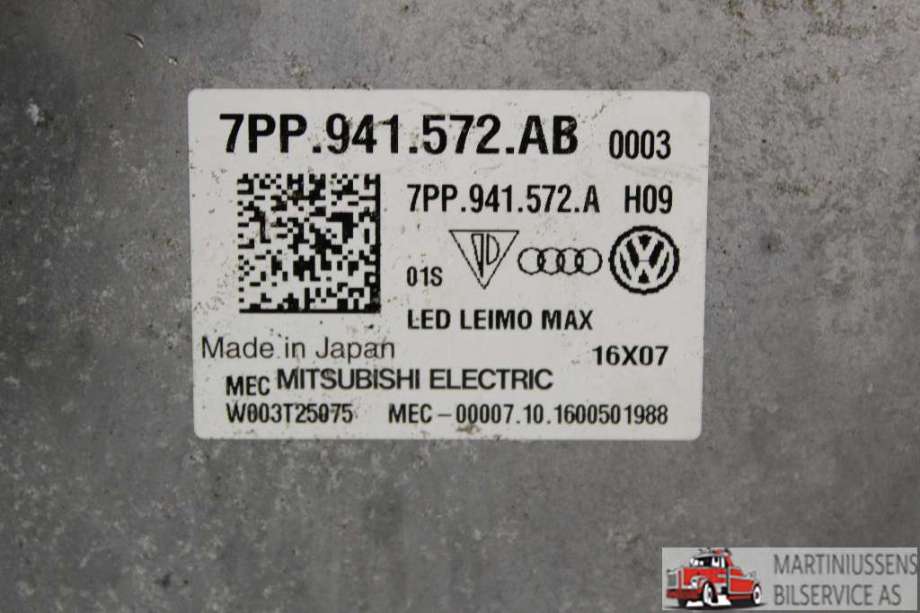 Styreenhet xenon/ballast til VW Tiguan 2016-2020 (Type II, Fase 1)  (VOLKSWAGEN|7PP.941.572.AB|)