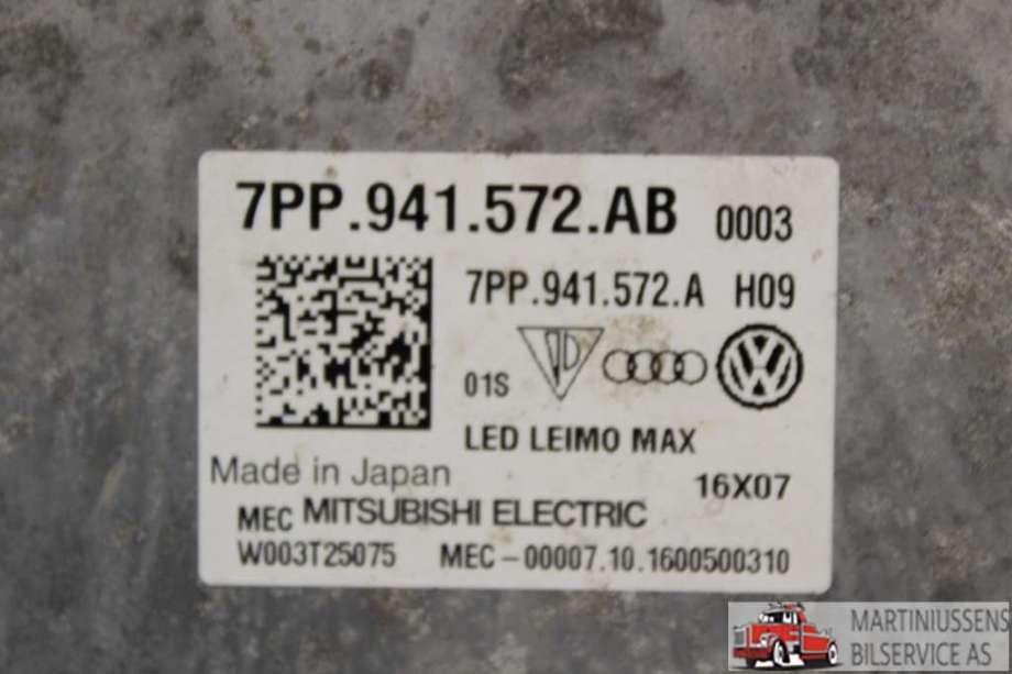 Styreenhet xenon/ballast til VW Tiguan 2016-2020 (Type II, Fase 1)  (VOLKSWAGEN|7PP.941.572.AB|)