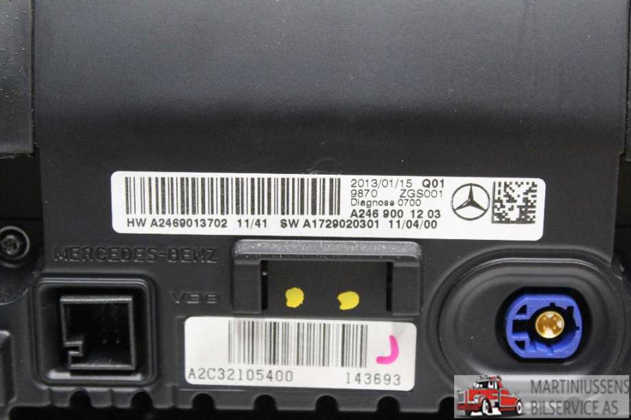 Multimedia display (MCU - Media Controller Unit) til Mercedes A-Klasse 2012-2018 (W176) (W176) (MERCEDES||A1729020301)
