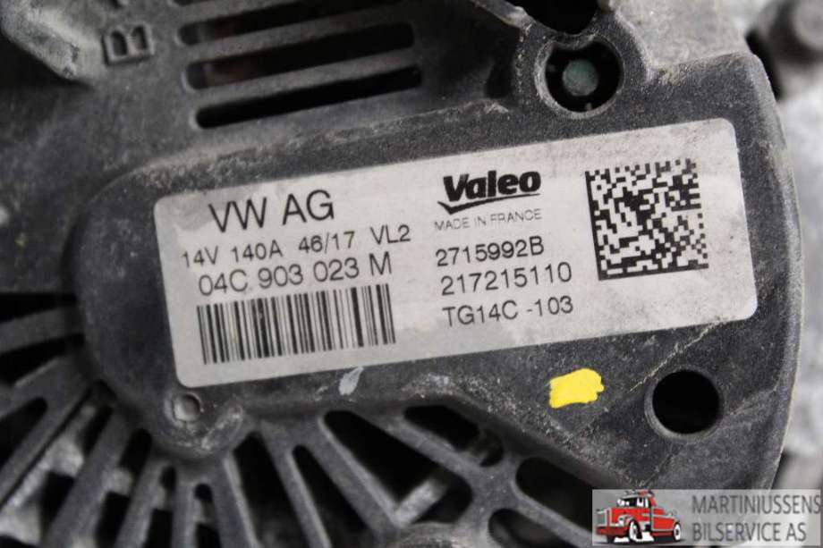 Dynamo til VW Caddy 2015-2020 (Type III, Fase 3)  (VOLKSWAGEN||04C 903 023 M)